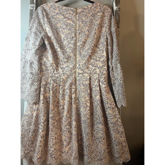 Eliza J‎ Womens Lace Dress V Neck Long Bell Sleeve Lined Party Cocktail - Picture 2 of 6